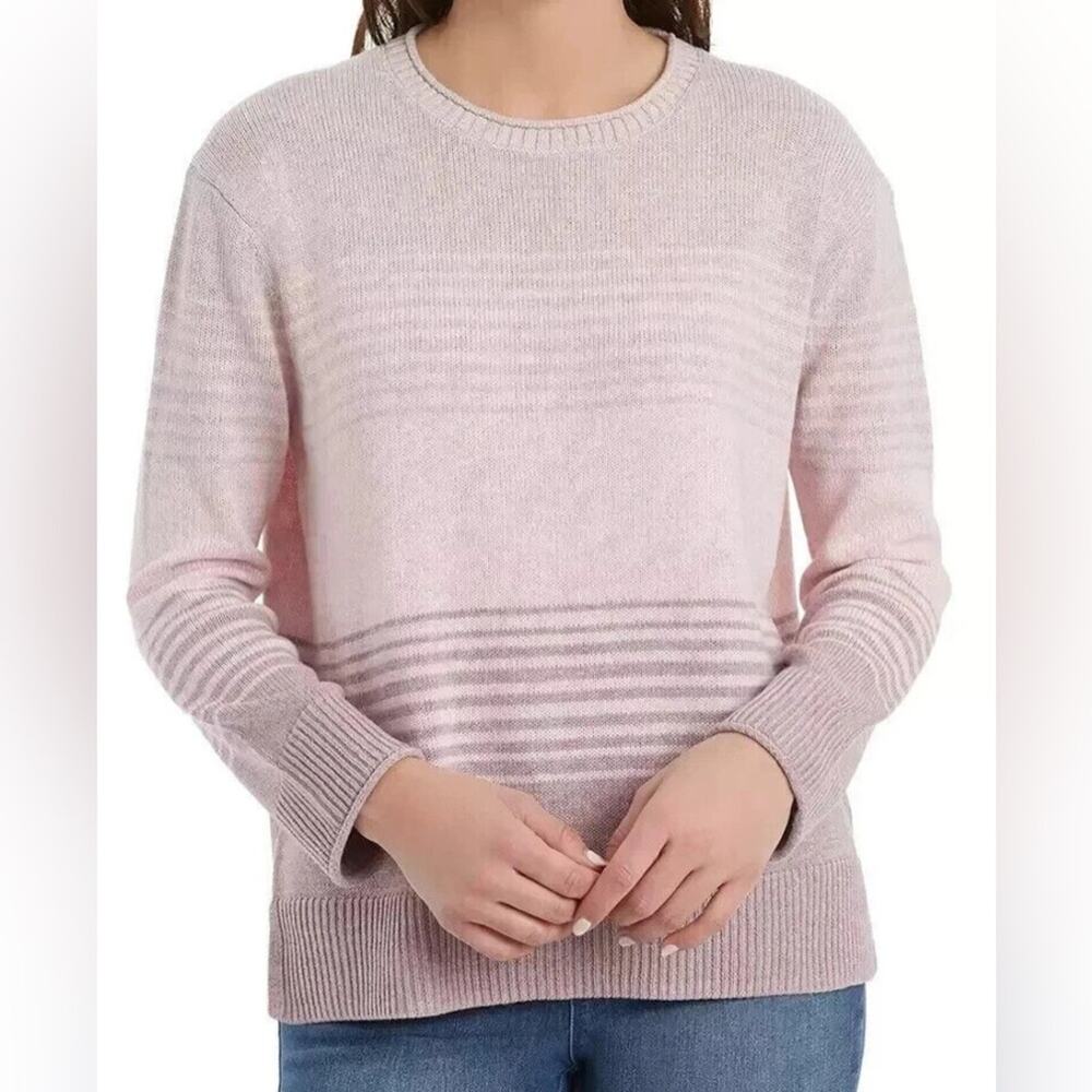NWT Ella Moss Ladies Ombre striped crewneck sweater XL